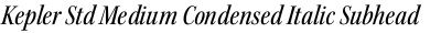 Kepler Std Medium Condensed Italic Subhead
